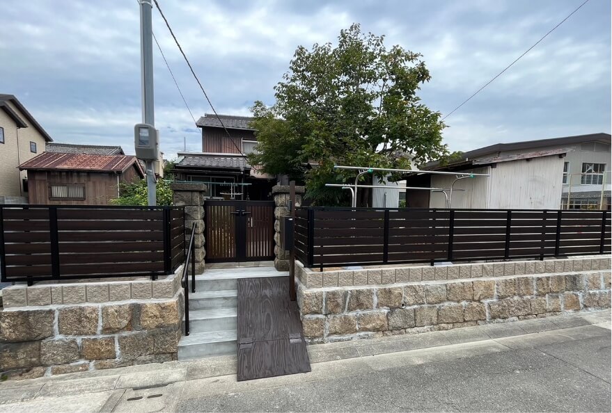 外構工事（フェンス設置）写真