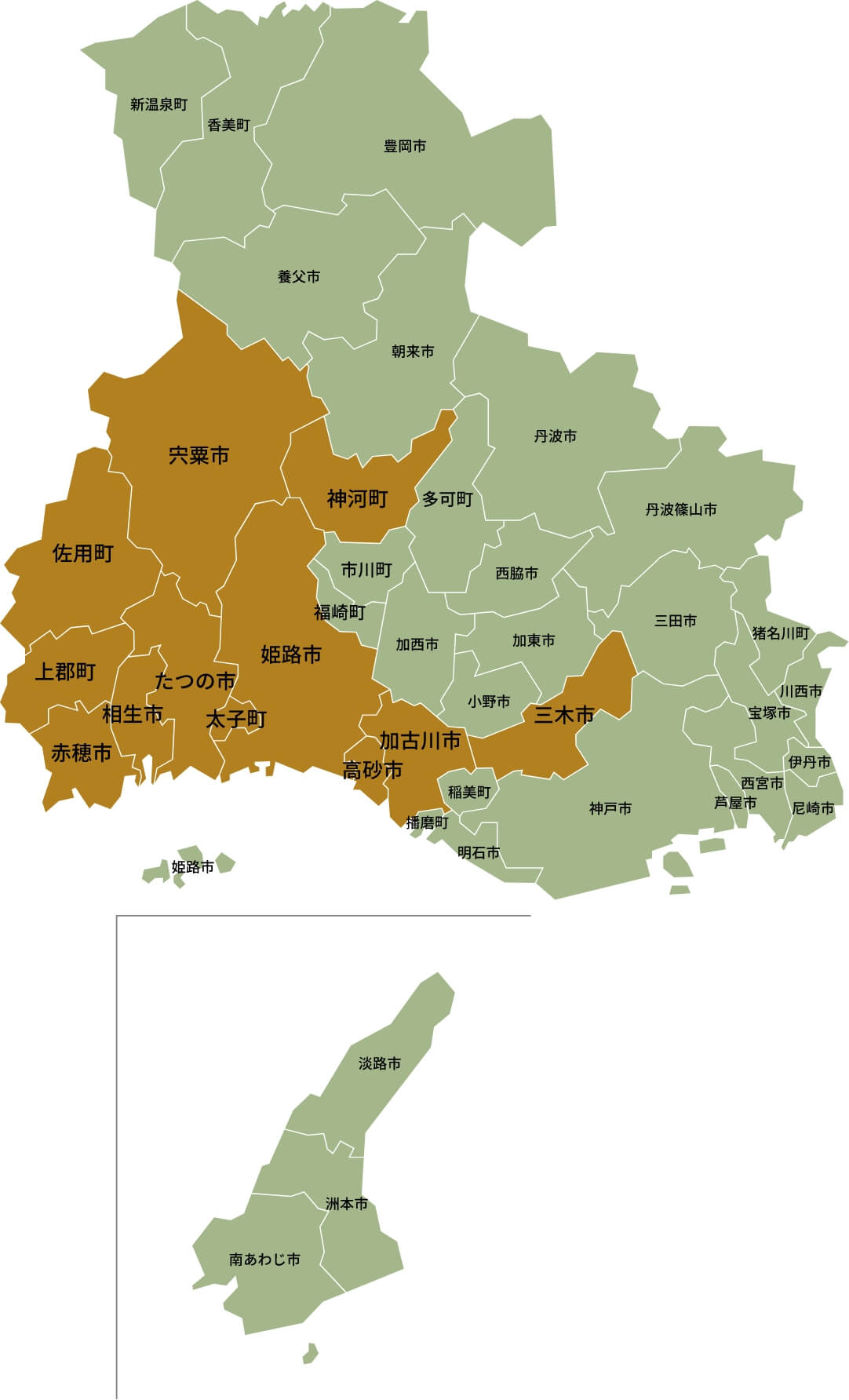 対象地域の地図