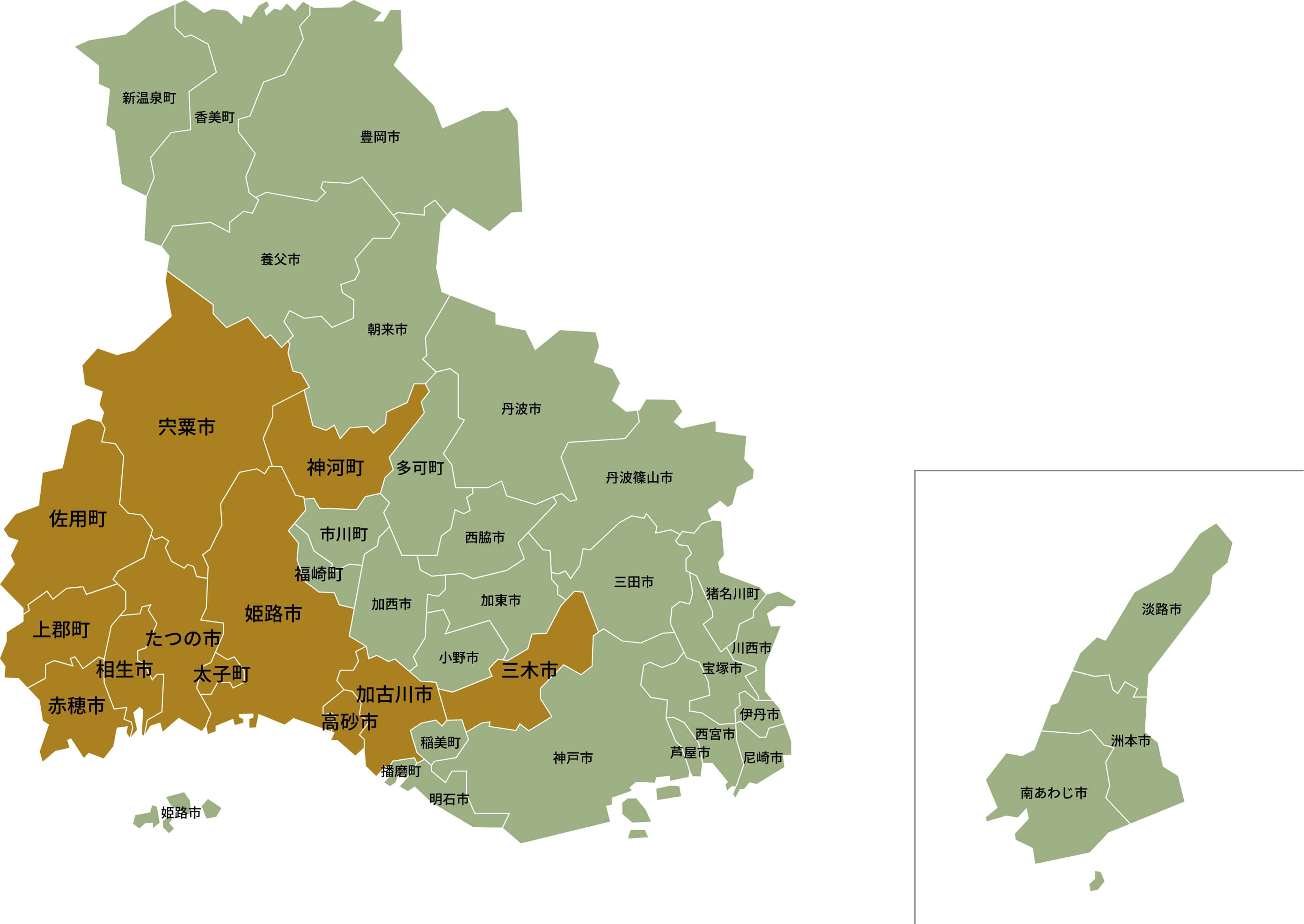 対象地域の地図